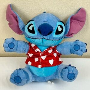 Disney Stitch Blue and Purple Plush Toy with Heart Shirt